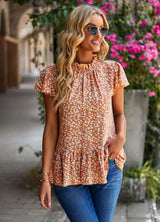 Floral Blouse Holiday Style Top