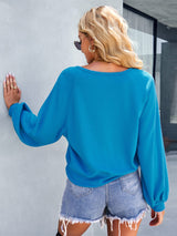 Solid Color Loose Top Leisure Holiday Top