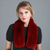 Women's Rex Fur Scarf Double-sided Thickening