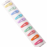 Women 10Pcs/lot Simple Candy Color Hairpins