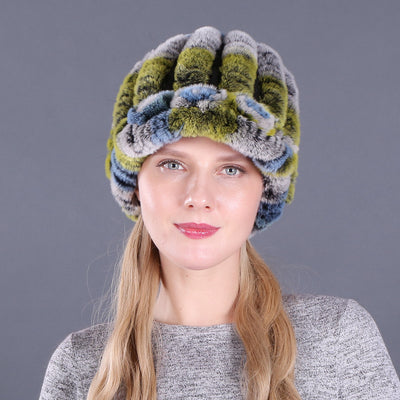 Rex Hat Dome Cap Short-brimmed Wool Knitted Hat