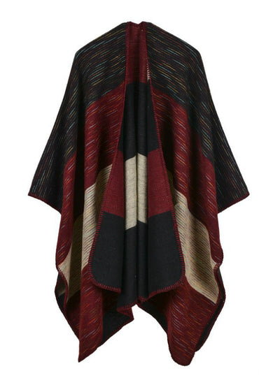 Rainbow Wide Dual-Purpose Shawl Warm Cashmere