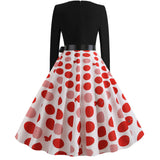 Round Dot LongSleeve Dress