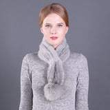 Women's Winter Mink Fur Scarf
