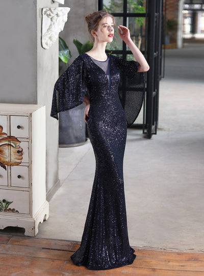 Sexy Sequins Fishtail Prom Dres