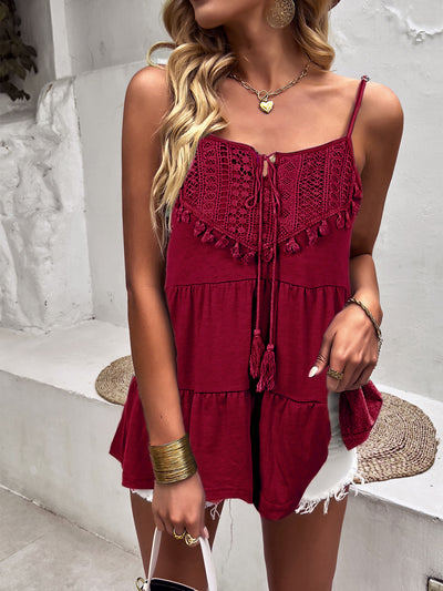 Leisure Holiday Sling Bow Tie Knit Top