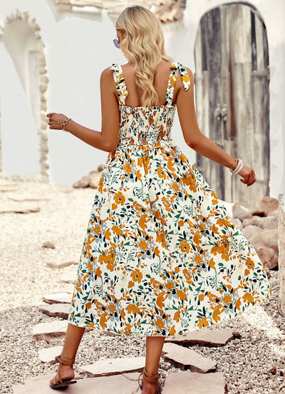 Summer Print Maix Sling Dress