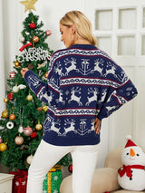 Christmas Day Pullover Loose Fawn Sweater