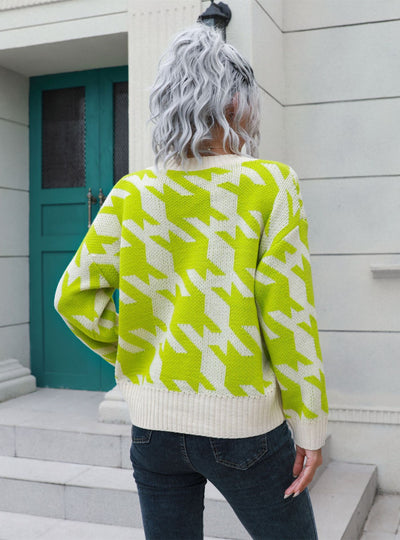 Button Loose Knit Cardigan Sweater