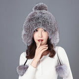 Korean Fox Fur Lady Fur Winter Hat