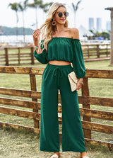 Tube Top Wide Leg Trousers Suit