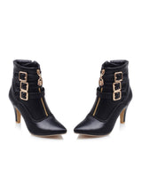 Women Boots High Heels Ankle Boots Pointed