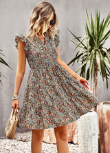 Women Holiday Fashion Print Dress