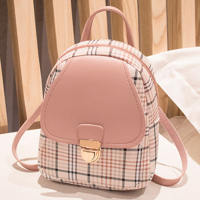 Checked Handbag Small Backpack