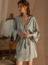 Lace Gauze Splicing Sling Nightdress Set