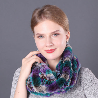 Women Rex Fur Scarf Ladies Fur Scarf
