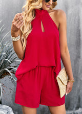 Sleeveless Top and Shorts Two-piece Suit
