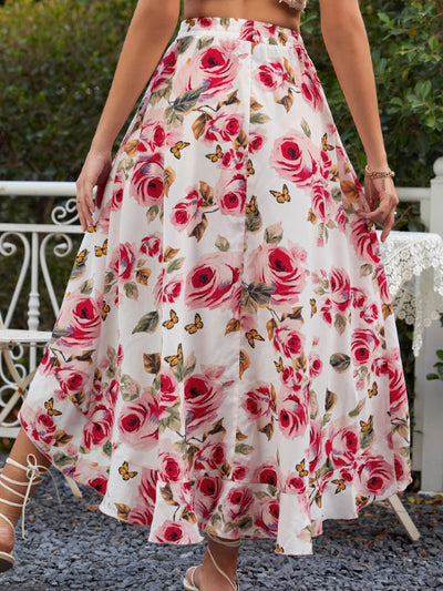 Bohemia Leopard Print High Waist Skirt