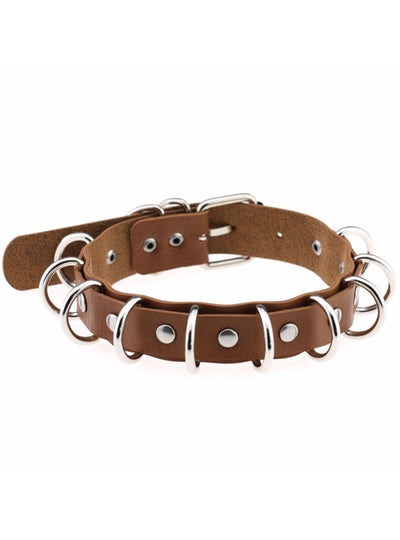 Anime Necklaces Metal O-Round Goth Choker 