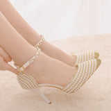 Wristband High Heel Stiletto Pointed Sandals