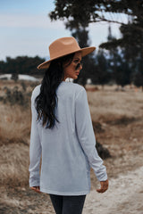 V-neck 3D Printed Top T-Shirt