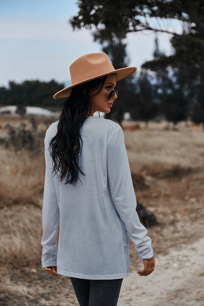 V-neck 3D Printed Top T-Shirt