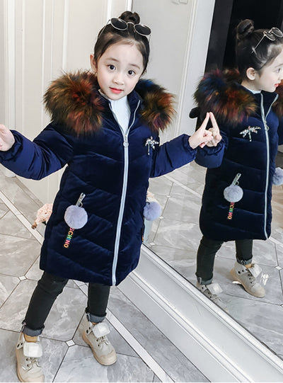 Princess Middle Long Cotton-Padded Jacket