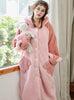 Pink Pig Winter Padded Nightgown Winter Long Flannel