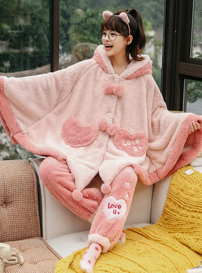 Women Thickened Velvet Cute Winter Flannel