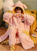 Coral Pajamas Cartoon Cute Warm Set Thick Flannel
