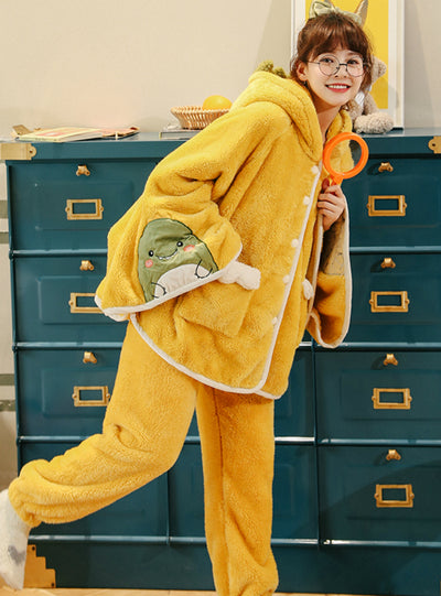 Winter Coral Velvet Pajamas Thickening Velvet Flannel