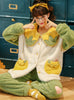 Green Female Coral Fleece Thickened Warm Flannel
