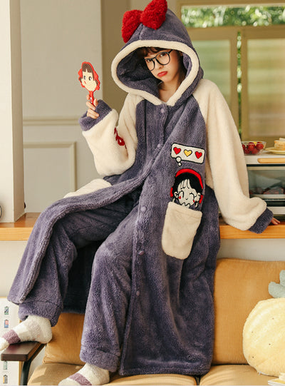 Coral Fleece Thickening And Velvet Sweet Lovely Set