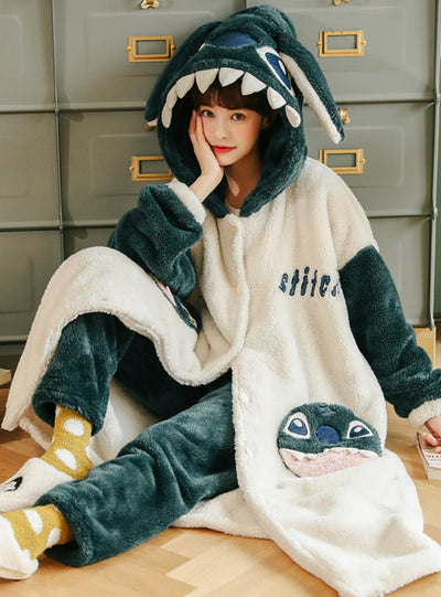 Women's Long Flannel Thick Coral Velvet