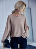 Loose Round Neck Bat Sleeve Sweater