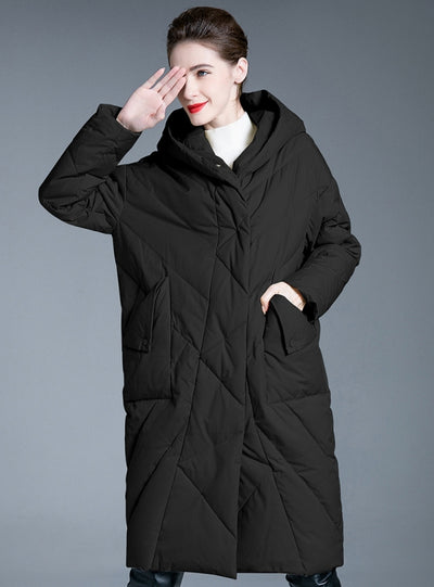 Thickened Profile Loose Plus Size White Duck Down Jacket