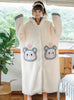 White Rabbit Coral Velvet Cotton Triple Pajamas Suit