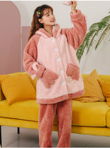 Pink Pig Lovely Thick Long Sleeve Winter Flannel