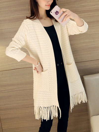 Soft and Comfortable Coat Knitted V-Neck Long Cardigan