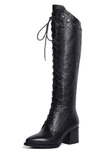 Women Boots High Heels Pu+ Genuine Leather